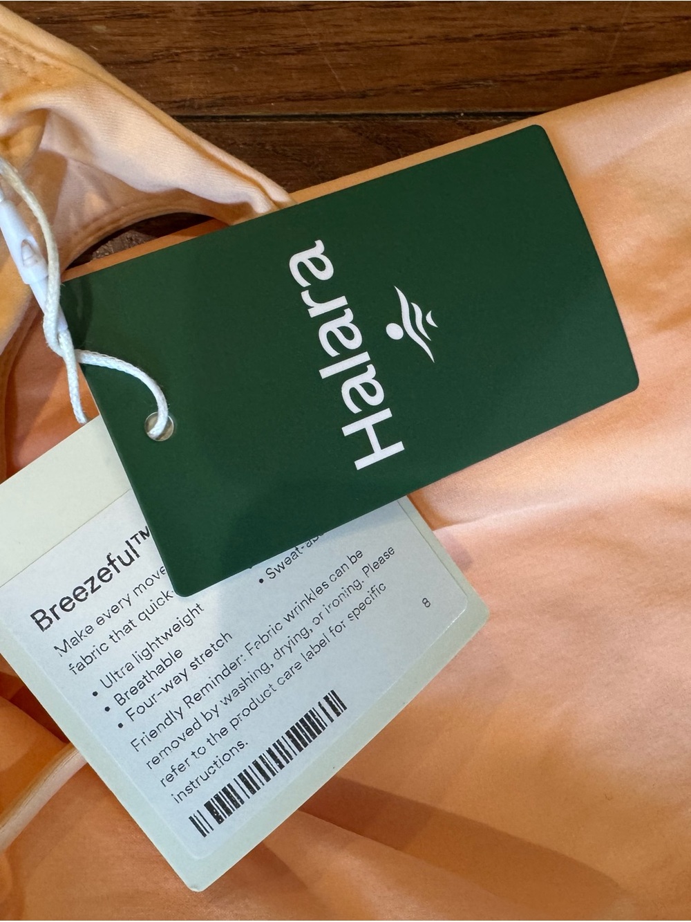 HALARA Peach V-Neck Wide-Leg Spaghetti Strap Jumpsuit - Picture 9 of 11